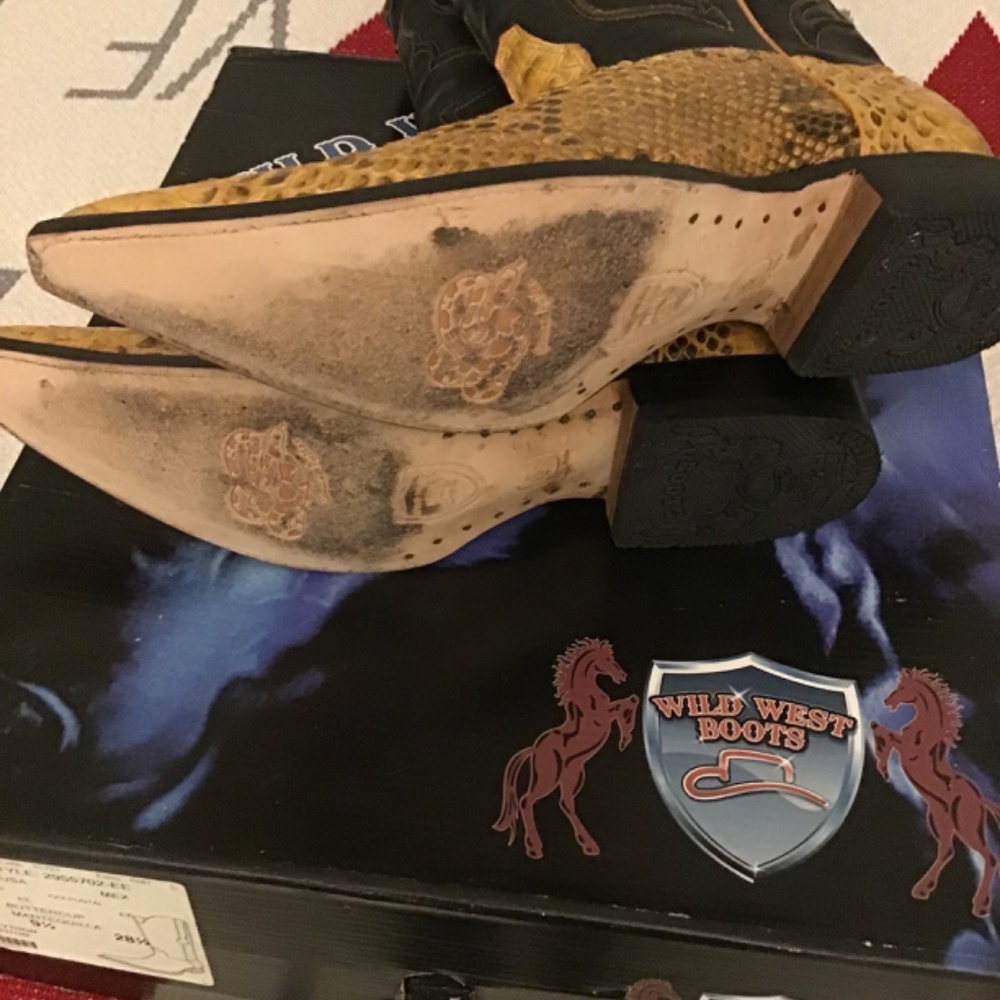 Wild West cowboy boots- Buttercup- Python - Picture 8 of 13
